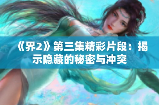 《界2》第三集精彩片段：揭示隐藏的秘密与冲突